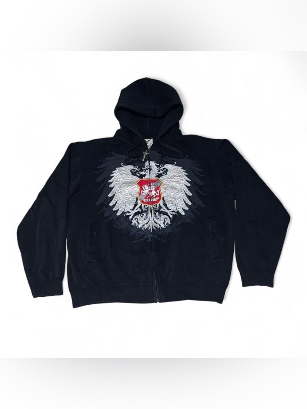 Vintage Avirex Sky Kings Black Full Zip Hoodie